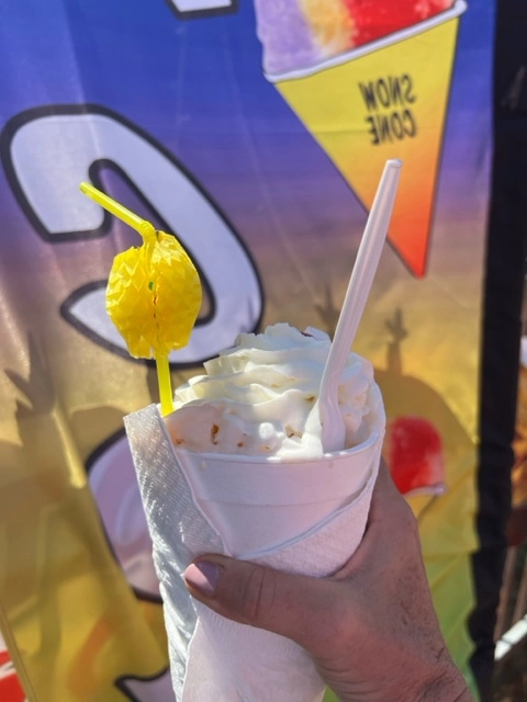 A delicious snowcone from the charity bike ride