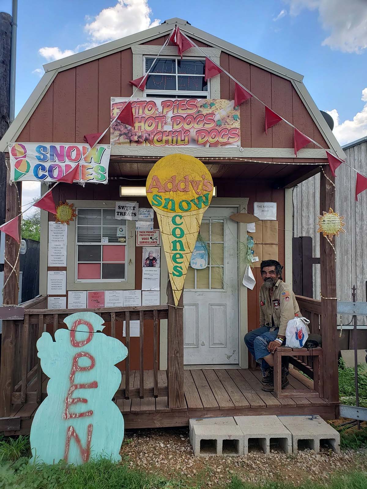 Addy's Snowcone stand from the charity bike ride